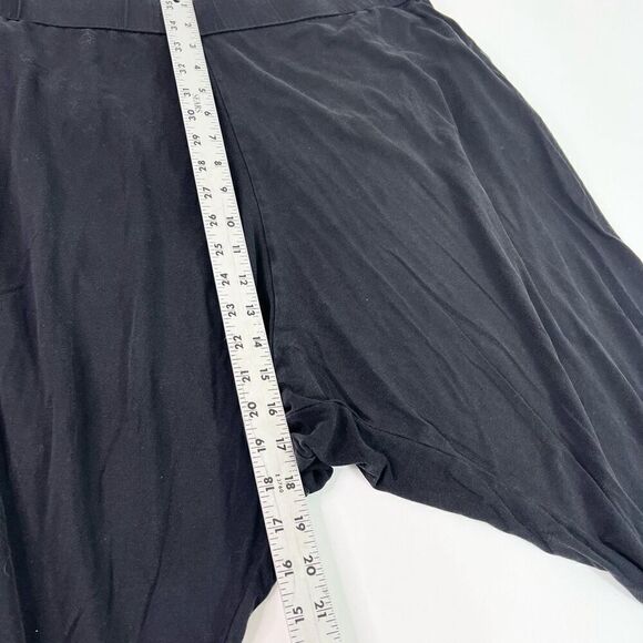Eileen Fisher Pants Womens 2X Black Elastic Waist Stretch Cropped Pull On - Picture 3 of 9